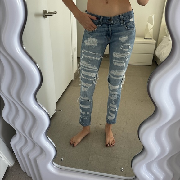 Rag n Bone ripped jeans size 24 - Picture 1 of 3